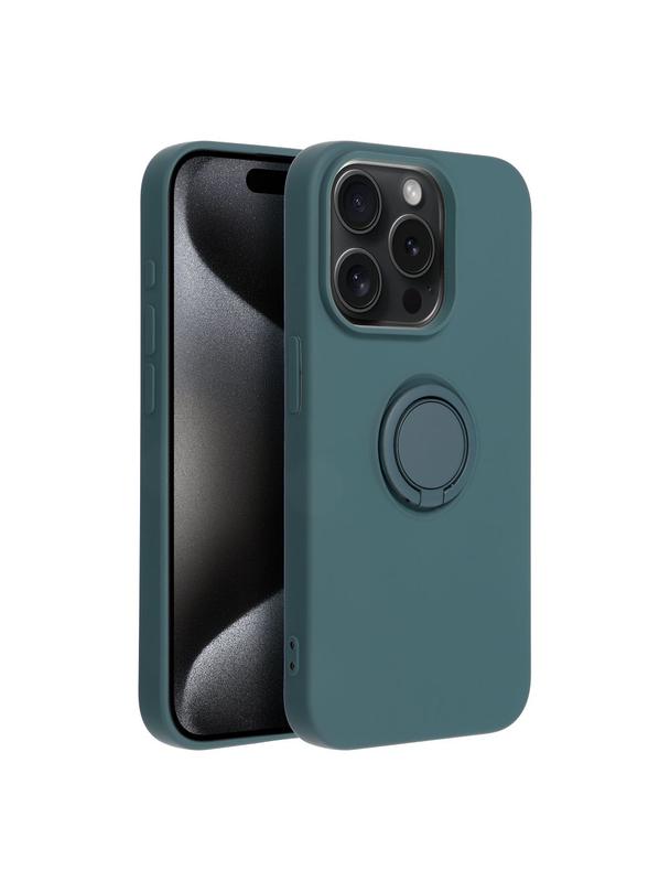 Futerał SILICONE RING do IPHONE 15 Pro zielony
