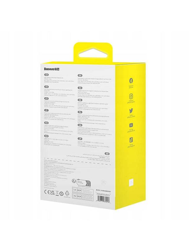 BASEUS uchwyt samochodowy indukcyjny automatyczny do kratki kompatybilny z MagSafe 15W BS-CM020 czarny