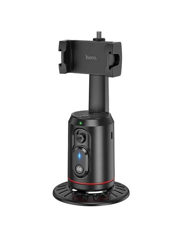 Uchwyt na telefon Hoco obrotowy 360 stopni z automatycznym śledzeniem twarzy K23 czarny