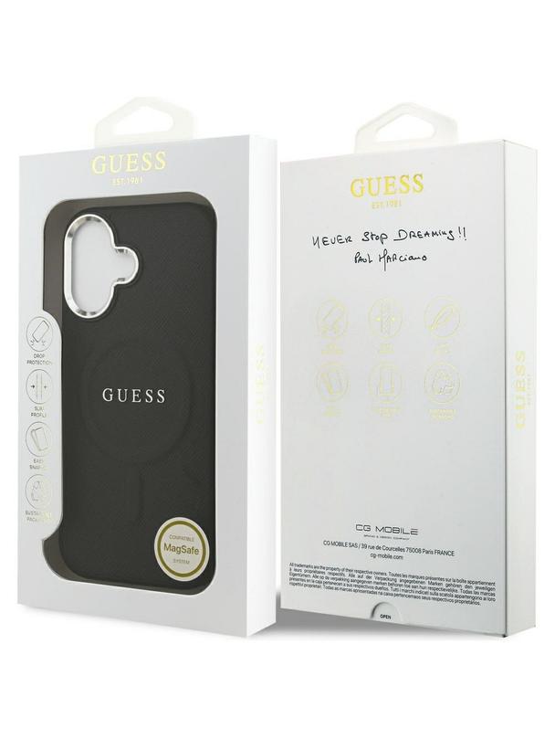 GUESS futerał do IPHONE 17 kompatybilny z MagSafe GUHMP17SPSAREGSK (PU W/ Classic Logo) czarny