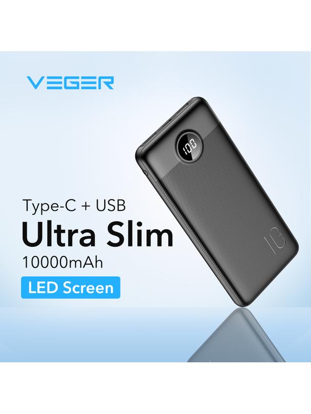 Powerbank Veger L10 (W1105) 10000 mAh czarny