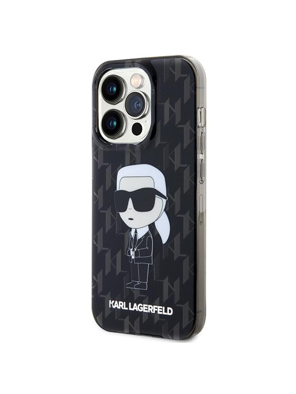 KARL LAGERFELD futerał do IPHONE 15 Pro Max KLHCP15XHNKMKLK (Ikonik Monogram) czarny