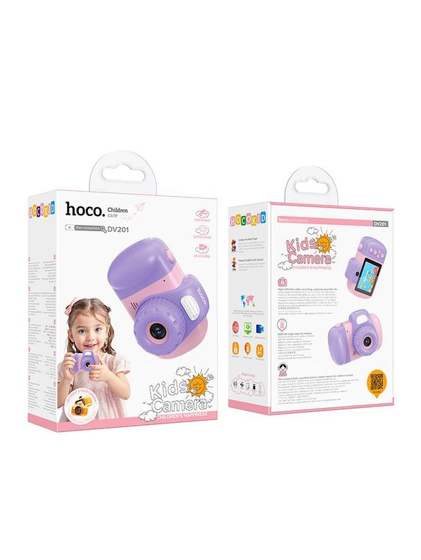 Aparat cyfrowy dla dzieci Hoco 2MP 2,4" Full HD DV201 różowy 0INT