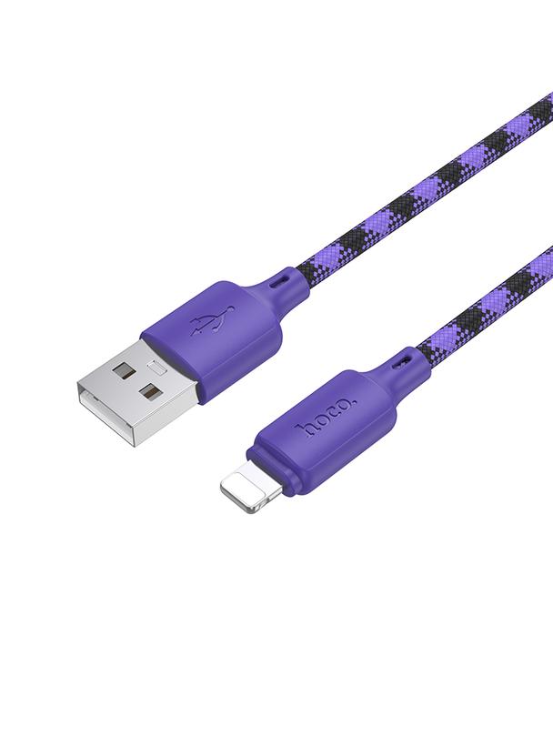 Kabel USB A do Lightning Hoco 2,4A 1 m X116 gradient fioletowy