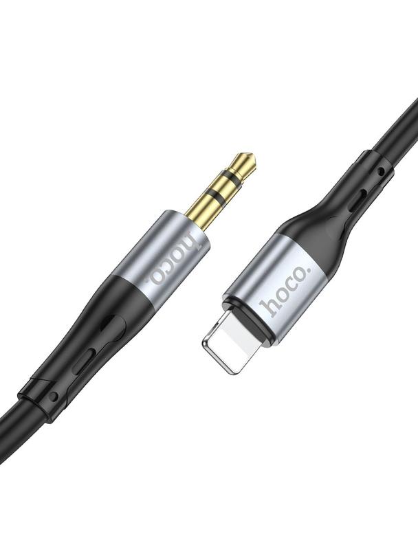 Kabel AUX Jack 3,5 mm do Lightning Hoco 1 m UPA22 czarny