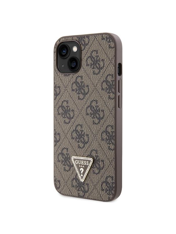 GUESS futerał do IPHONE 13 / 14 / 15 GUHCP14SP4TDSCPW (Crossbody 4G Metal Logo) brązowy