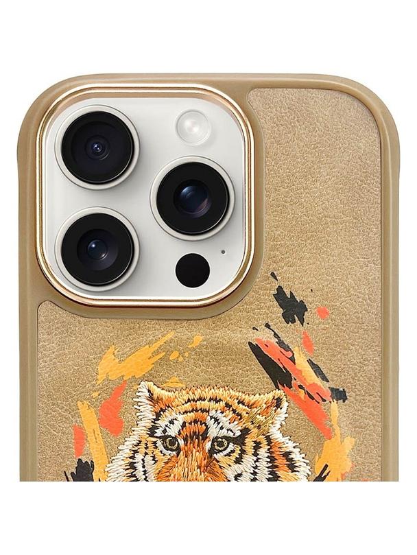 NIMMY futerał TYGRYS kompatybilny z MagSafe do IPHONE 16 Pro Max jasno brązowy