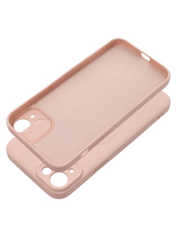 Futerał SILICONE MAG COVER kompatybilny z MagSafe do IPHONE 15 Plus różowy
