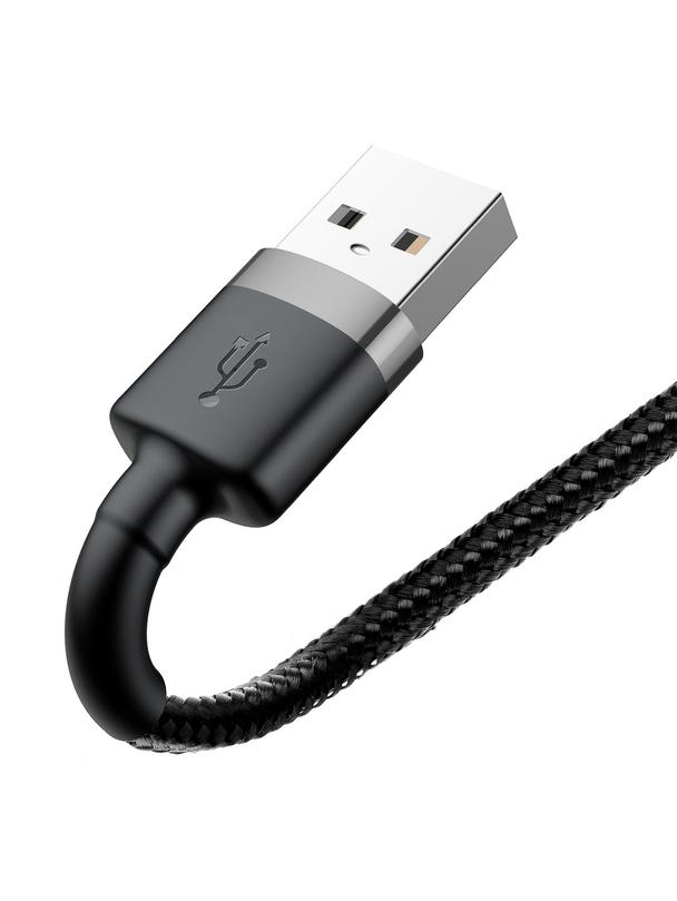 Kabel USB A do Lightning Baseus 2,4A Cafule 1 m CALKLF-BG1 czarno szary
