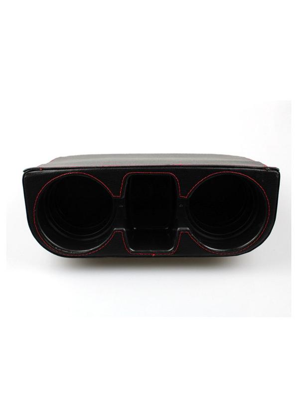 Uchwyt na kubki między fotele czarny