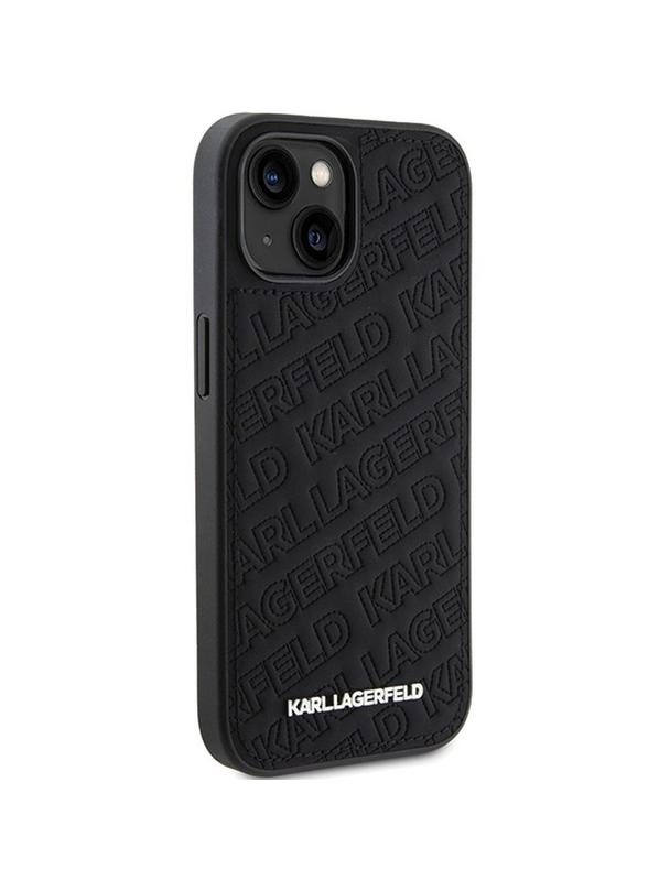 KARL LAGERFELD futerał do IPHONE 15 Plus KLHCP15MPQKPMK (Quilted Pattern) czarny