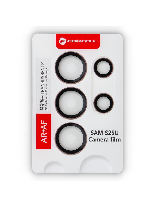 Szkło hartowane na aparat do Samsung S25 Ultra Forcell Premium tytanowy różowo-złote