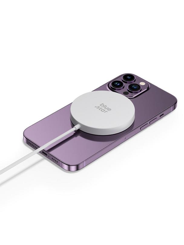 Ładowarka bezprzewodowa BLUE STAR Charing Pad 15w kompatybilna z MagSafe biała