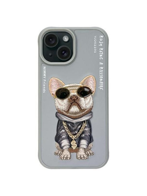 NIMMY futerał GLASSES COOL DOG do IPHONE 15 szary