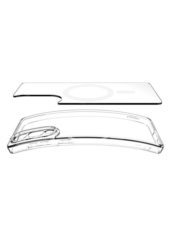 SPIGEN futerał ULTRA HYBRID MAG kompatybilny z MagSafe do SAMSUNG S25 Edge clear white