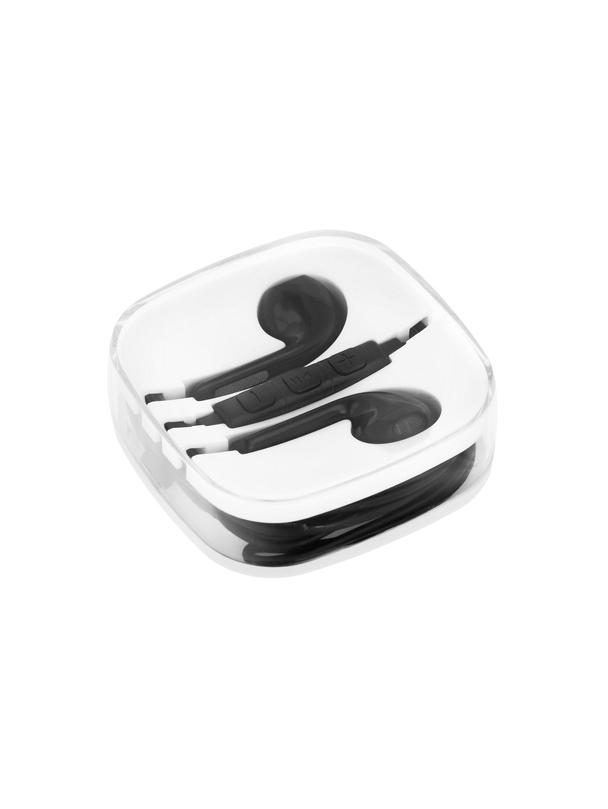 Słuchawki przewodowe douszne Jack 3,5 mm kompatybilne z iPhone New Box HR-ME25 czarne