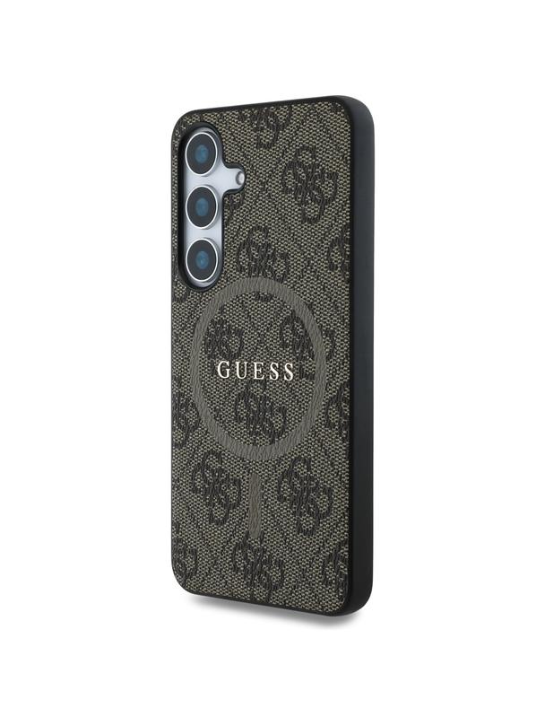 GUESS futerał do SAMSUNG S25 GUHMS25SG4GFRW (Magnetic PU 4G Ring Classic Logo) brązowy