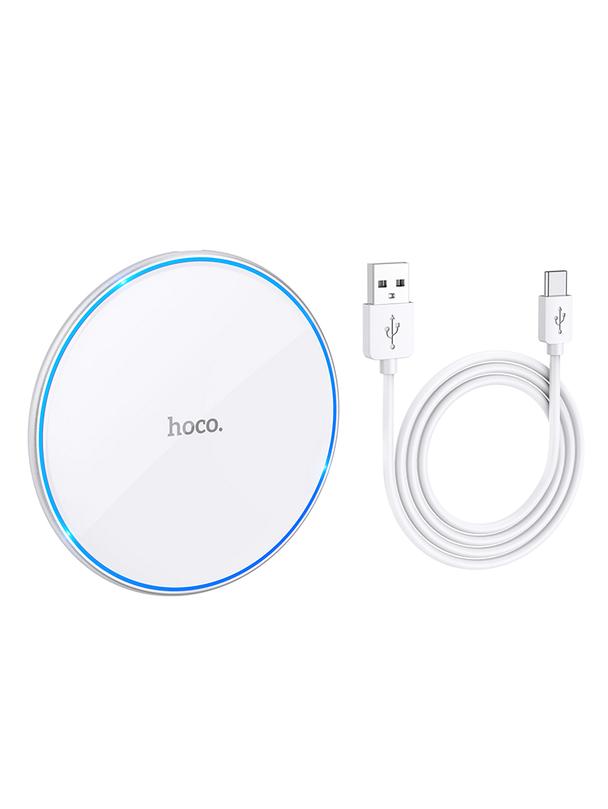 Ładowarka indukcyjna Hoco 2A 15W z podświetleniem CW6 PRO biała