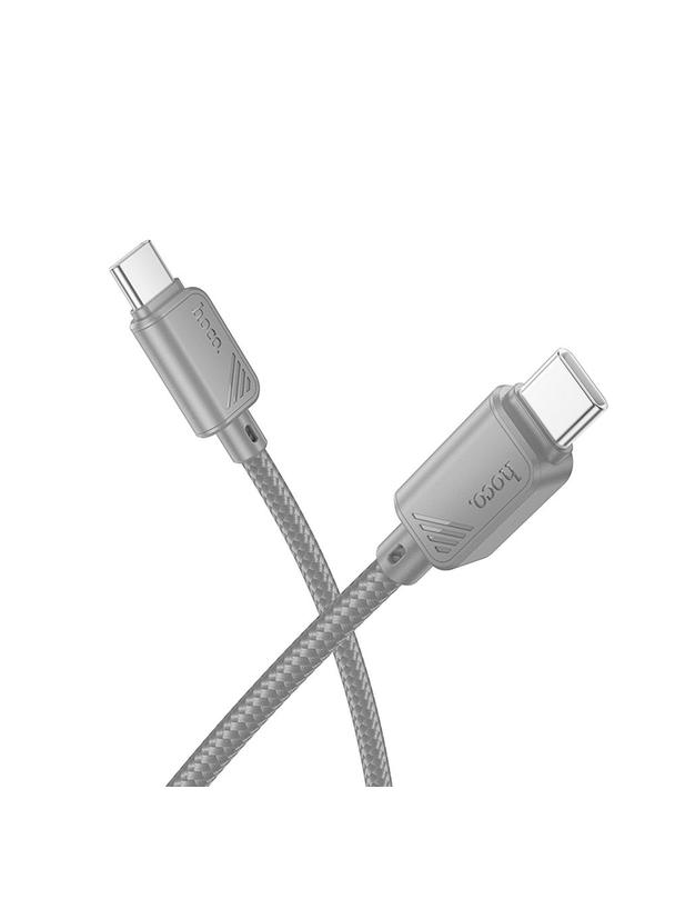 Kabel USB C do USB C Hoco 3A 60W 1 m X113 szary