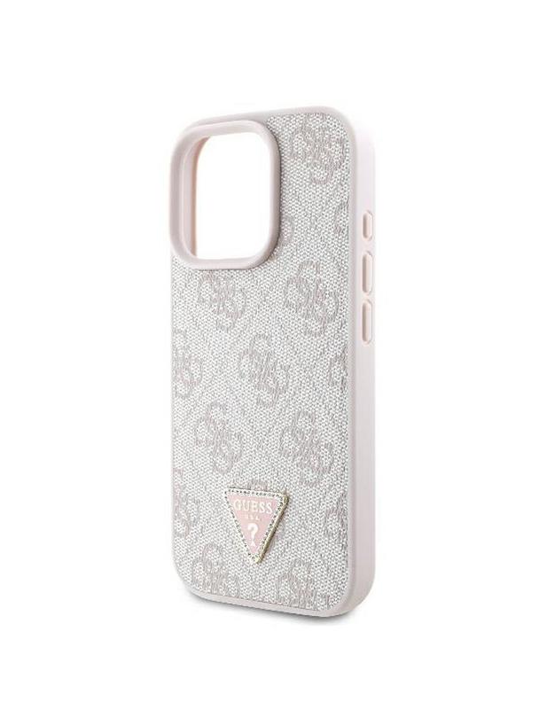 GUESS futerał do IPHONE 16 Pro Max GUHCP16XP4TDPP (PU Leather 4G Triangle Strass) różowy