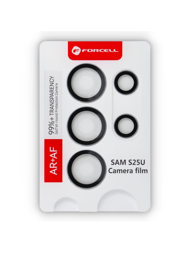 Szkło hartowane na aparat do Samsung S25 Ultra Forcell Premium tytanowy biało-srebrne