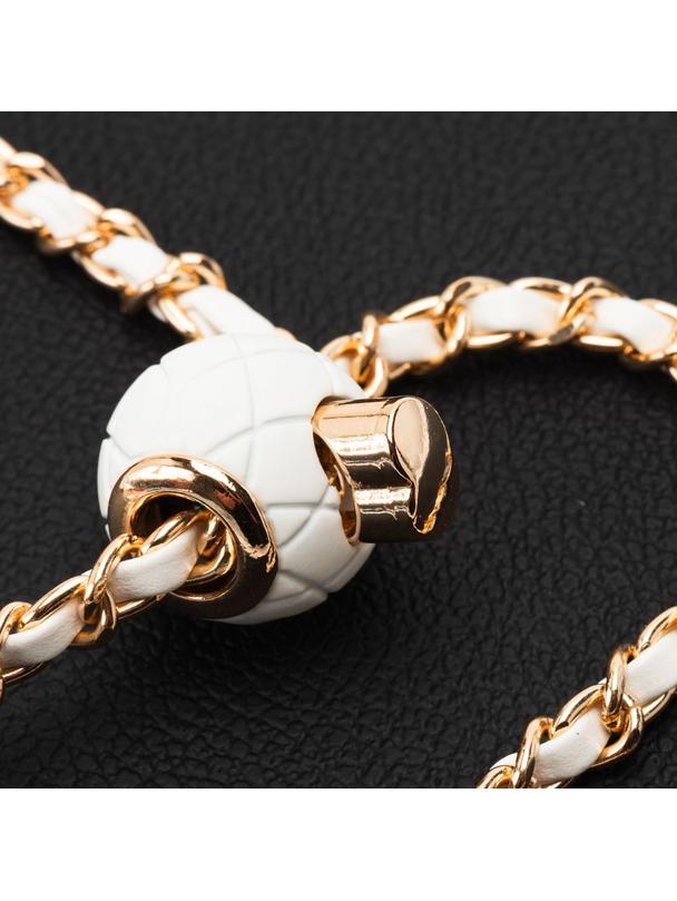 Łańcuch / Smycz z uchwytem GLAMOUR wszystkie modele max 80mm szer. BIAŁY