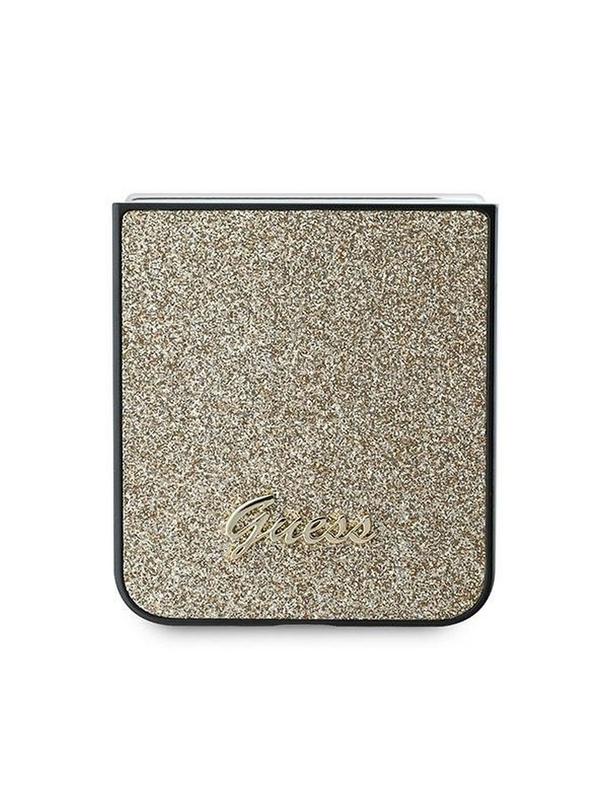 GUESS futerał do SAMSUNG Z Flip 6 GUHCZF6HGGSHD (HC PU 4G Glitter Script) złoty