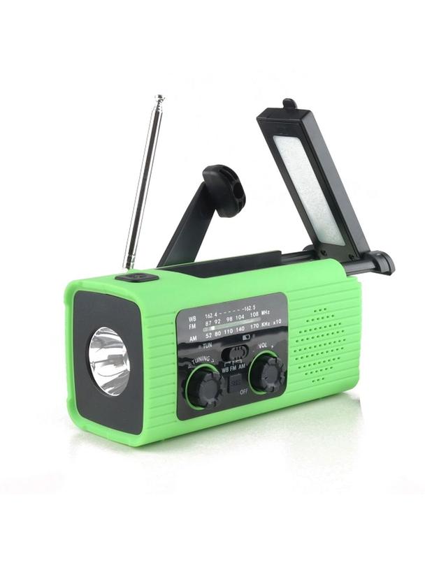 PRISTAR radio FM z latarką 4000 mAh YX318 zielone
