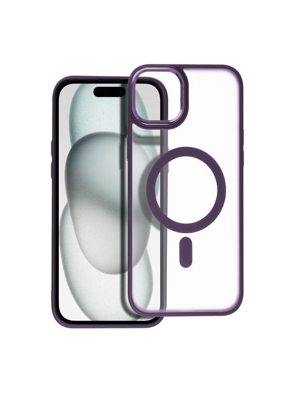 Futerał MATTE MAG COVER kompatybilny z MagSafe do IPHONE 15 Plus fioletowy