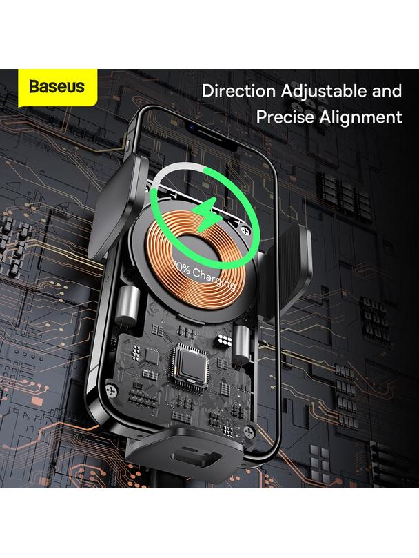 BASEUS uchwyt samochodowy indukcyjny automatyczny do kratki 15W CGZX000001 czarny