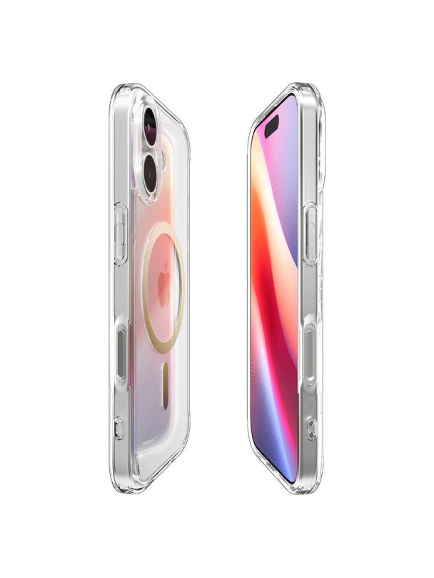 SPIGEN futerał ULTRA HYBRID MAG kompatybilny z MagSafe do IPHONE 17 clear gold