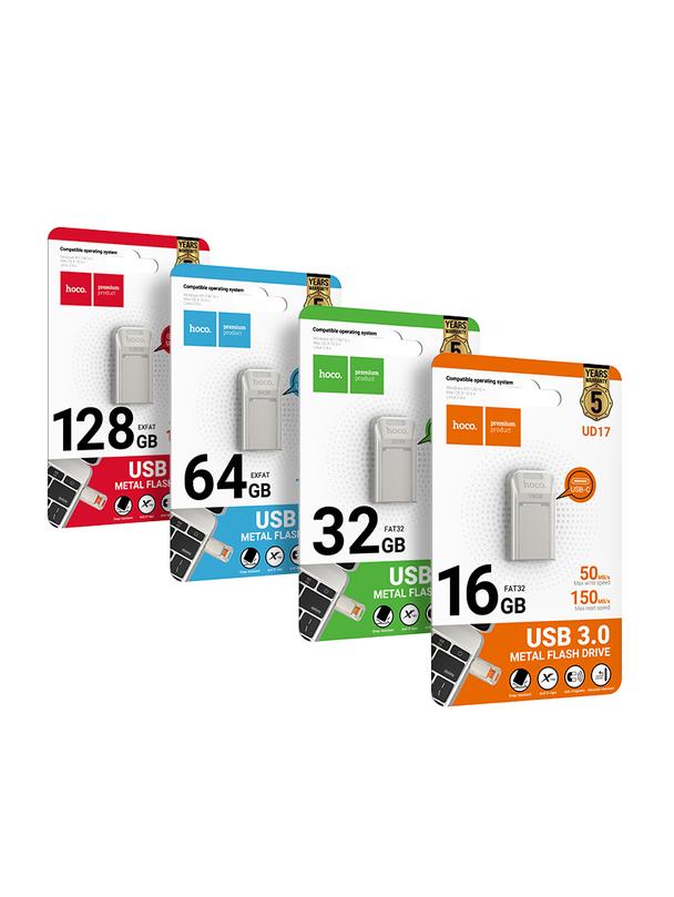 Pendrive 32GB USB 3.0 (USB C) Hoco UD17 nikiel