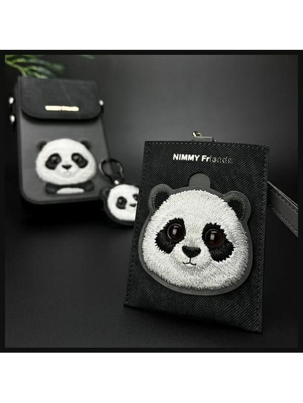 NIMMY portfel na karty BIG EYED PET 2.0 Panda czarny