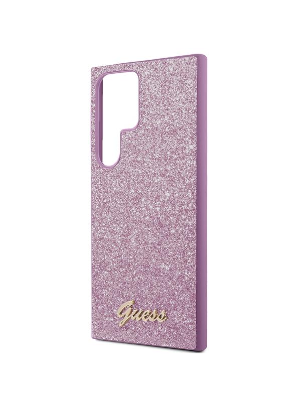 GUESS futerał do SAMSUNG S24 Ultra GUHCS24LHGGSHU (Glitter Script) fioletowy