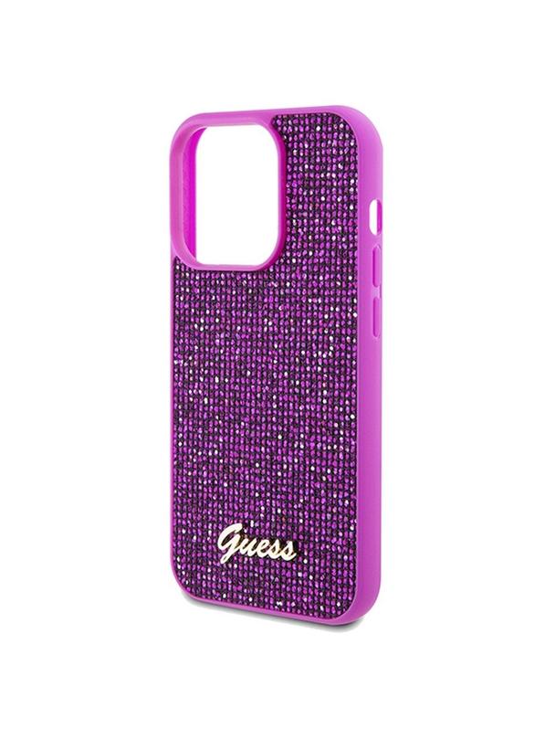 GUESS futerał do IPHONE 14 Pro Max GUHCP14XPMSDGSF (Disco Script Metal) fuksja