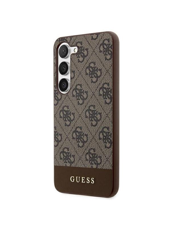 GUESS futerał do SAMSUNG S24 Plus GUHCS24MG4GLBR (4G Bottom Stripe) brązowy