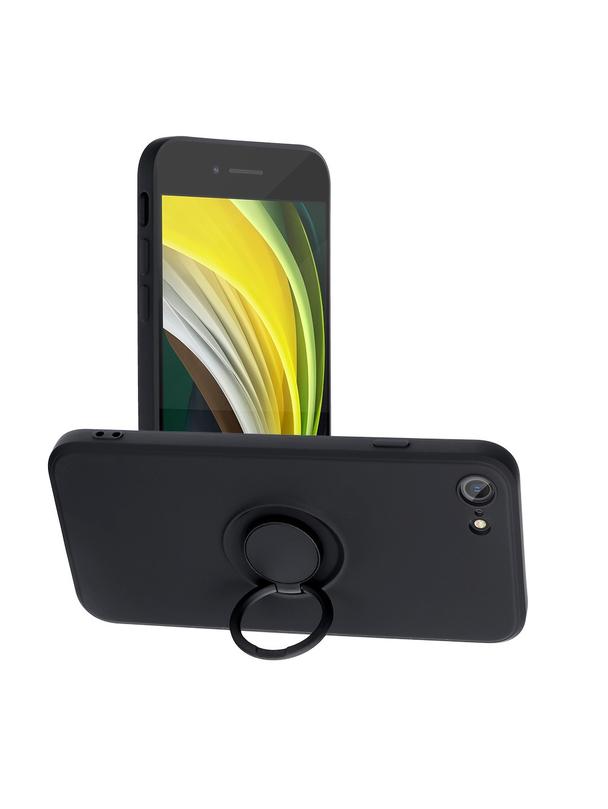 Futerał SILICONE RING do IPHONE 7 / 8 / SE 2020 / SE 2022 czarny