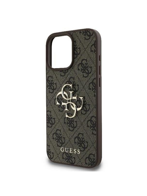 GUESS futerał do IPHONE 16 Pro Max GUHCP16X4GMGBR (4G PU Big Logo) brązowy