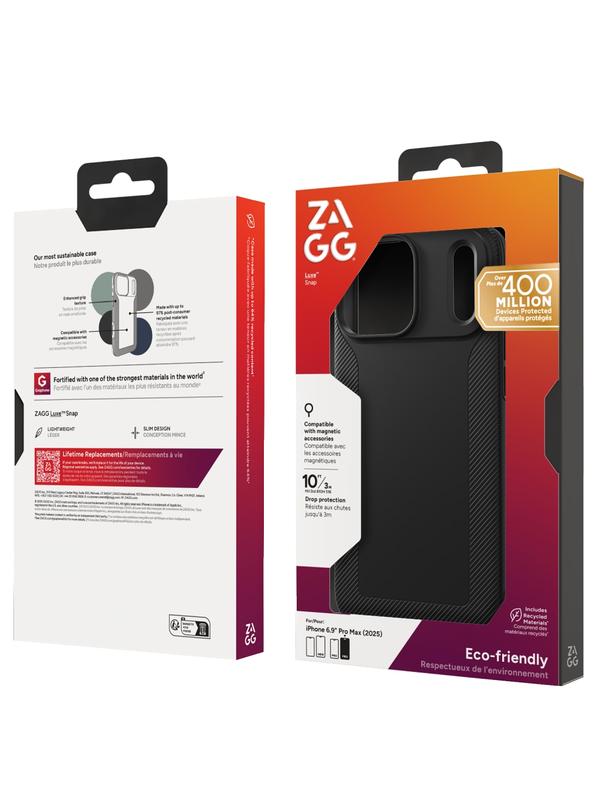 ZAGG futerał LUXE SNAP kompatybilny z MagSafe do IPHONE 17 Pro Max black