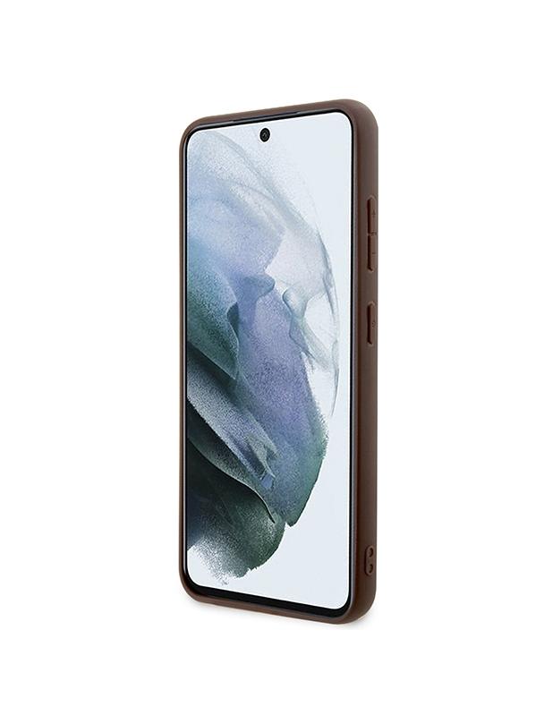 GUESS futerał do SAMSUNG S24 Plus GUHCS24M4GMGBR (Leather 4G Metal Logo) brązowy