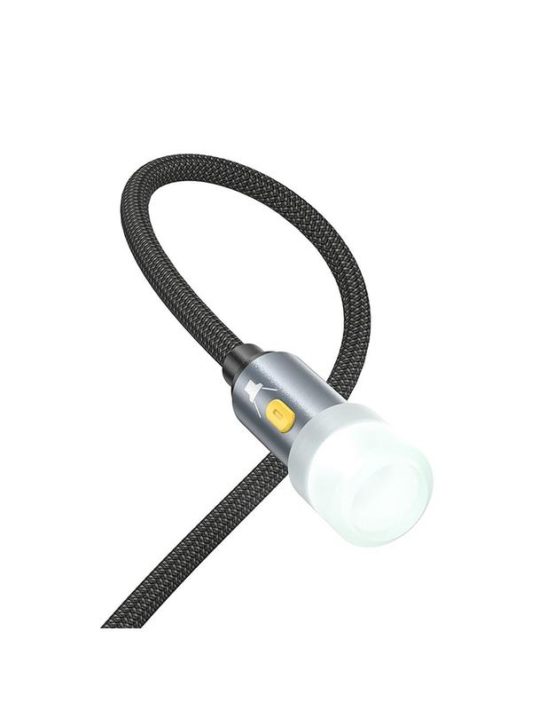 Kabel USB A / USB C do LED light Hoco 0,3 m UA38C czarny