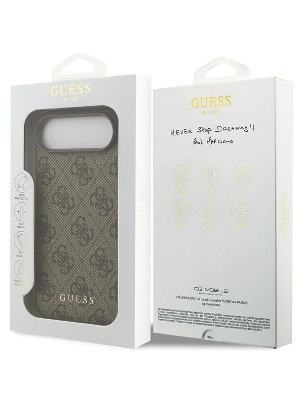GUESS futerał do IPHONE 17 Air GUHCP17MG4GFBR (PU 4G Classic) brązowy