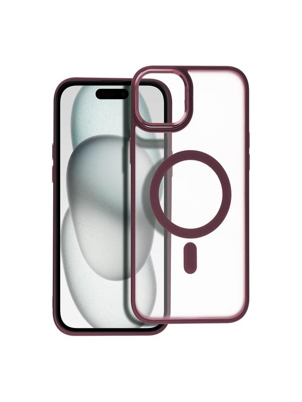 Futerał MATTE MAG COVER kompatybilny z MagSafe do IPHONE 15 Plus czerwony