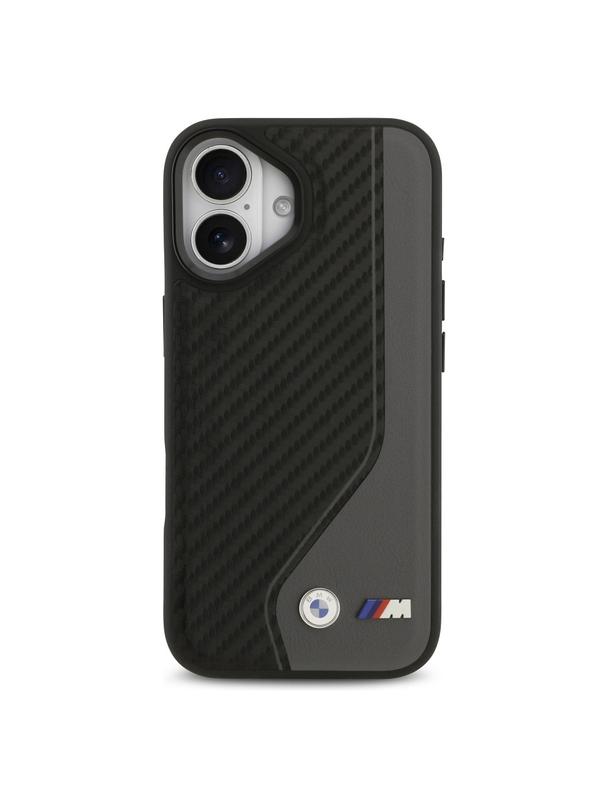 BMW futerał do IPHONE 17 kompatybilny z MagSafe BMHMP17S25PCCSCAK (PU Carbon Logo) anthracite