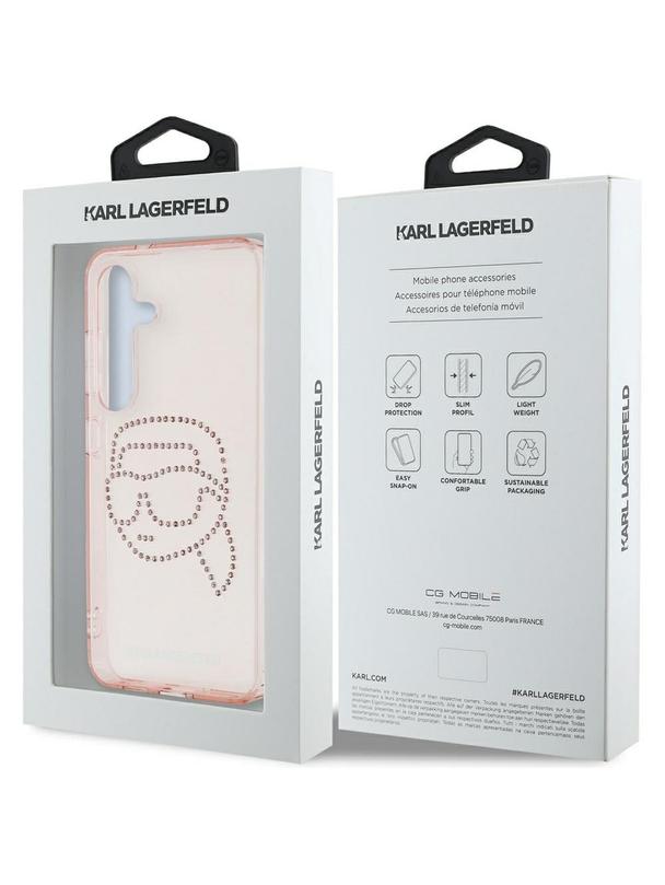 KARL LAGERFELD futerał do SAMSUNG S25 KLHCS25SHKHDCELP (IML Rhinestones K Head) różowy