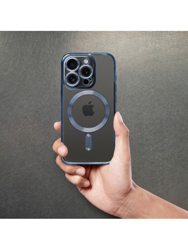 Futerał ELECTRO MAG COVER kompatybilny z MagSafe do IPHONE 15 Pro tytanowy niebieski