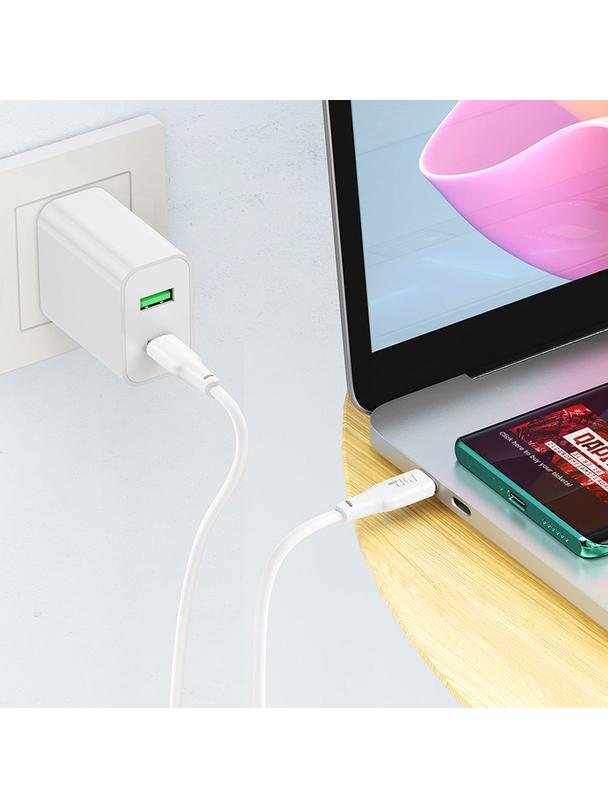 Kabel USB C do USB C Hoco 3A 100W 2 m X93 biały