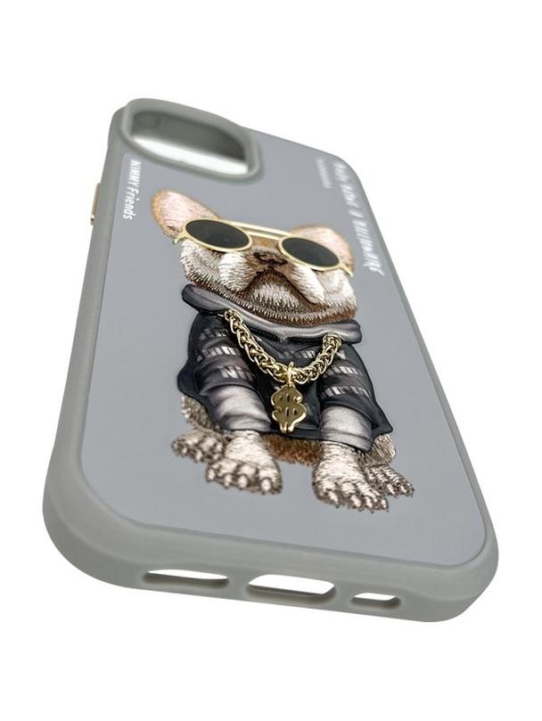 NIMMY futerał GLASSES COOL DOG do IPHONE 15 szary