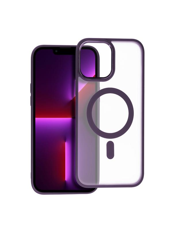 Futerał MATTE MAG COVER kompatybilny z MagSafe do IPHONE 13 Pro fioletowy