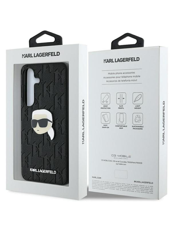 KARL LAGERFELD futerał do SAMSUNG S25 Plus KLHCS25MPGKLKIPK (PU Monogram K. Head Pin) czarny